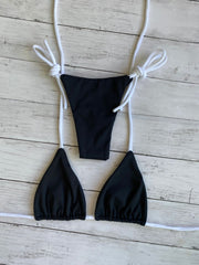 Black on Blanko Thongkini SwimSuit