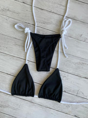 Black on Blanko Thongkini SwimSuit